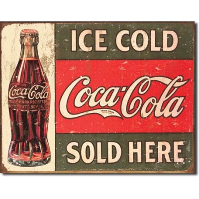 Enseigne Coca-Cola 1916 en métal 